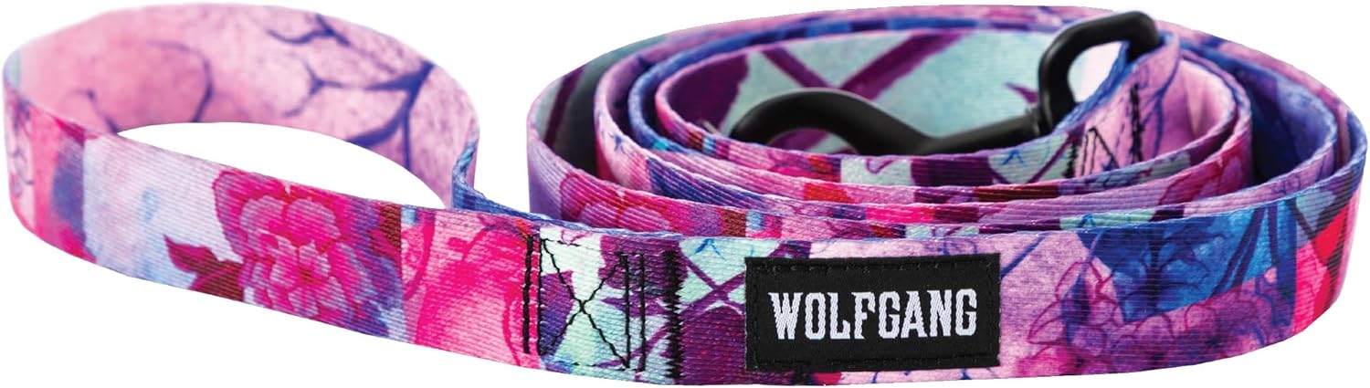 Wolfgang Heavy Duty Dog Leash, Pull-Tested to Over 800 lbs for Walking & Training, Daydream Print, Large