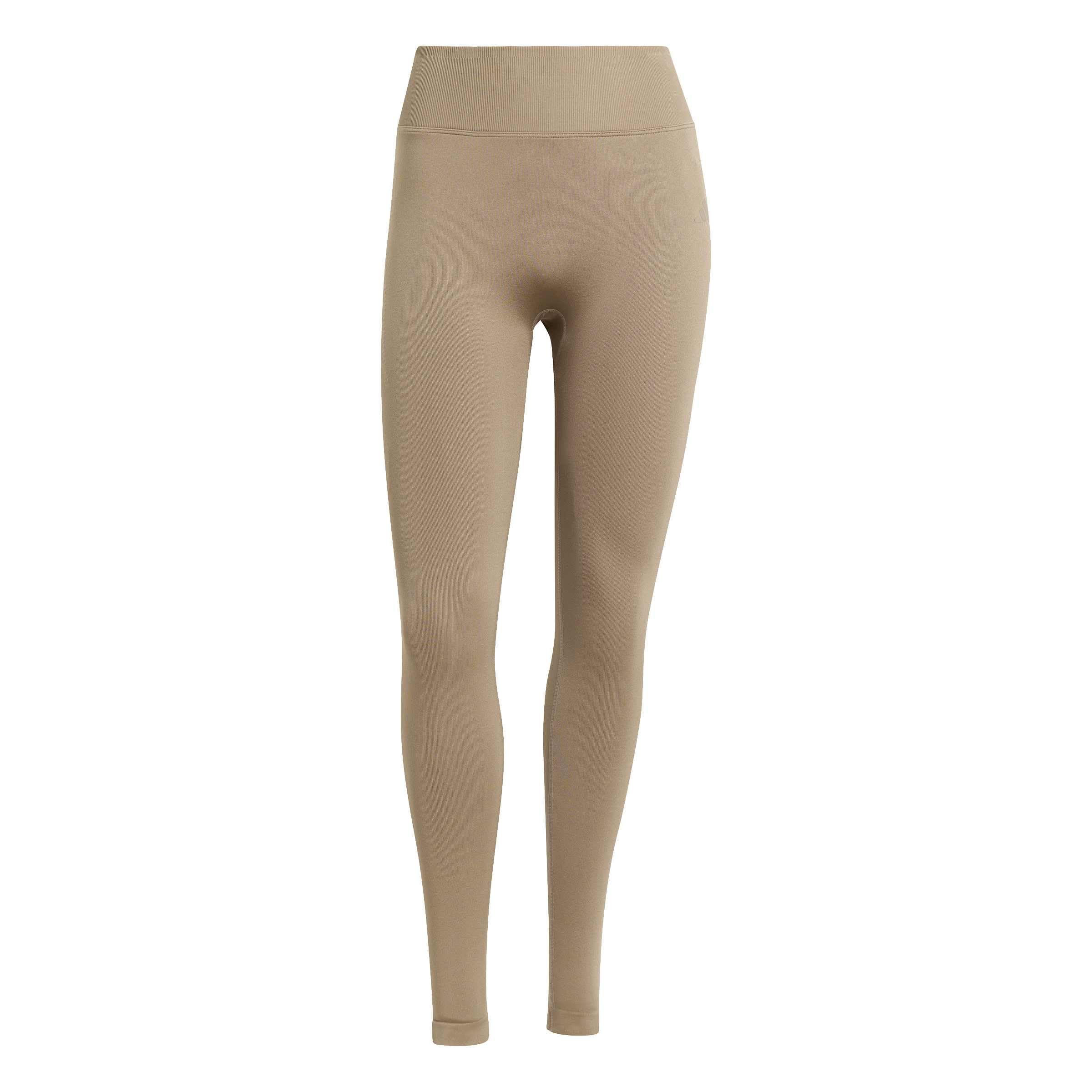 adidas Women's Workout Essentials Knit Scrunch 1/1 Leggings, Chalky Brown, XL