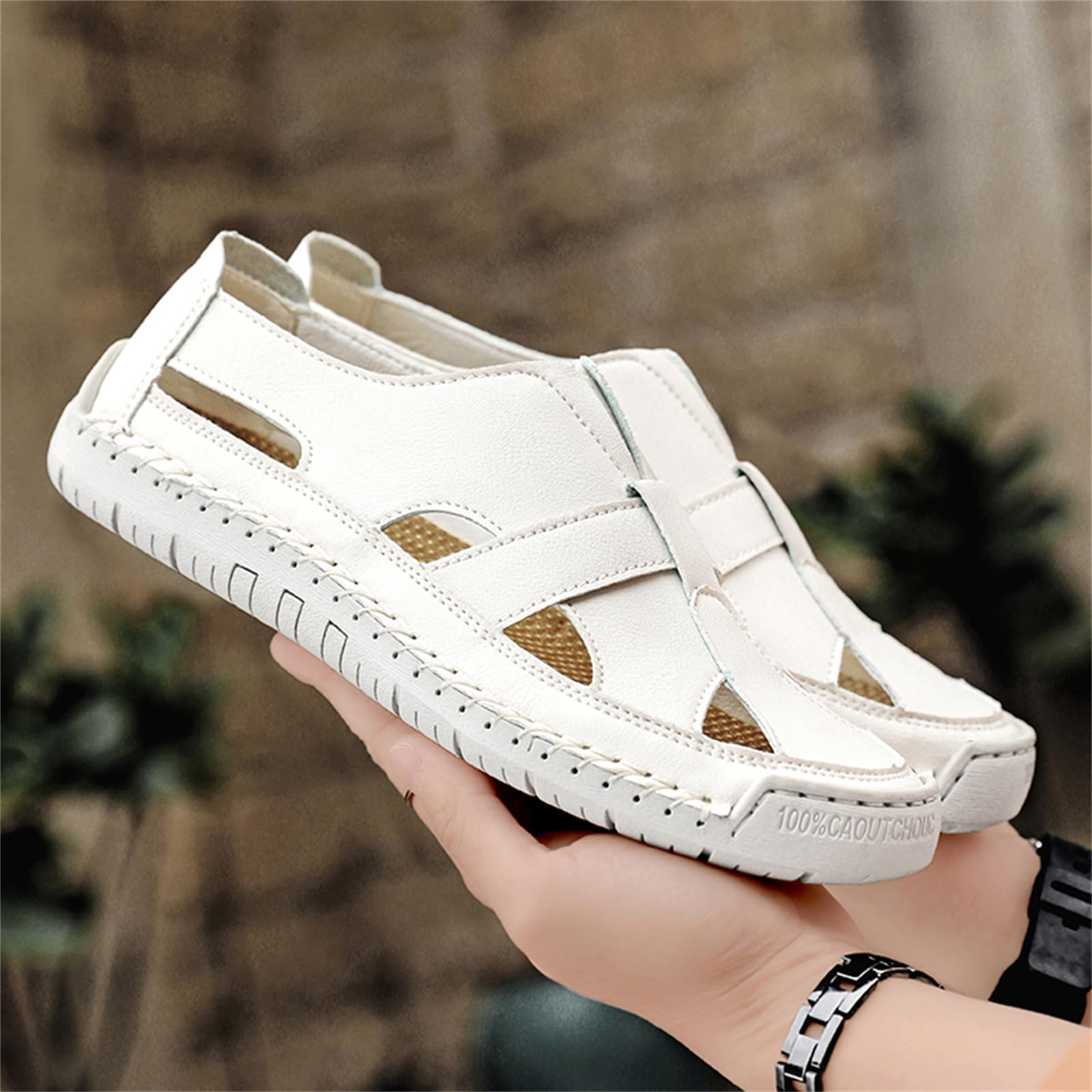 Mokasyny Męskie Damskie Sandały do ​​chodzenia Wsuwane Zamknięte Noski Outdoor Plaża Biznesowe Buty