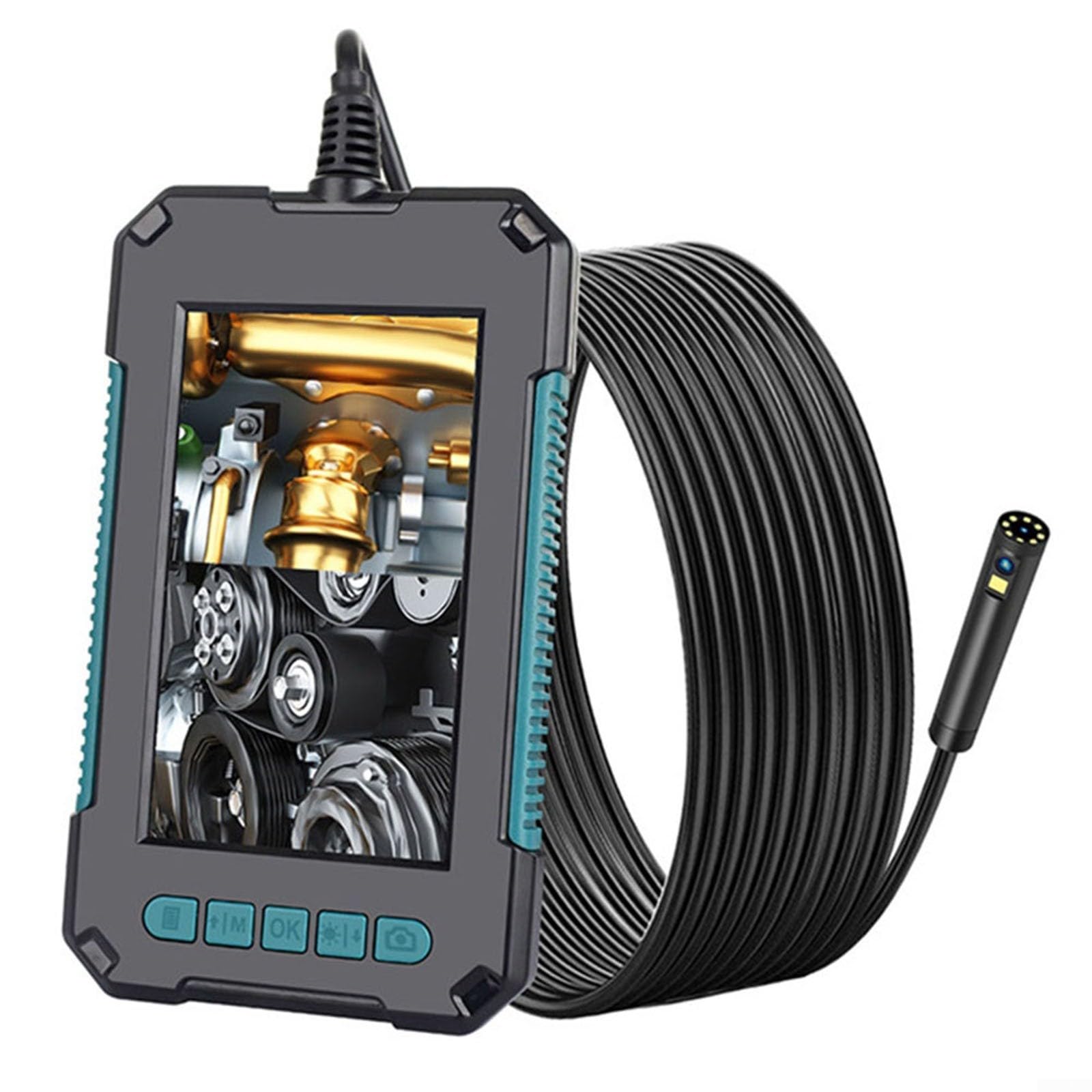 HD Dual Lens Endoskop 1080P Inspektionskamera mit 4,3 Zoll Monitor IP68 Wasserdicht Schlangenkamera für Automotive Motor Rohr Abfluss Wand K Home Inspektion 9,8 m