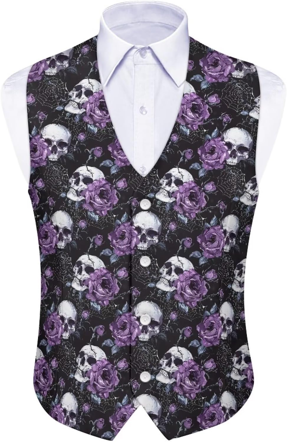 Men's Suit Vests Mens Lightweight Suit Vests for Business Party Casual Slim Fit V-Neck Waistcoat With Back Strap