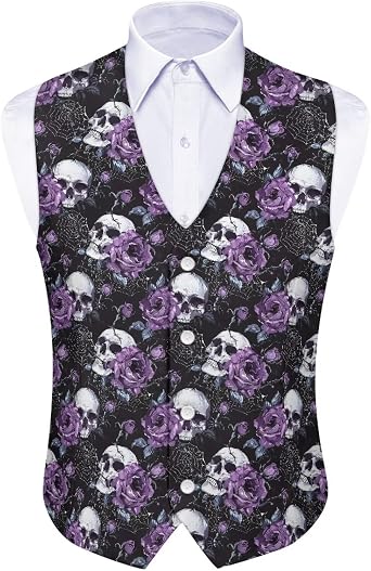 Mens Suit Vests Mens Lightweight Suit Vests for Business Party Casual Slim Fit V-Neck Waistcoat With Back Strap