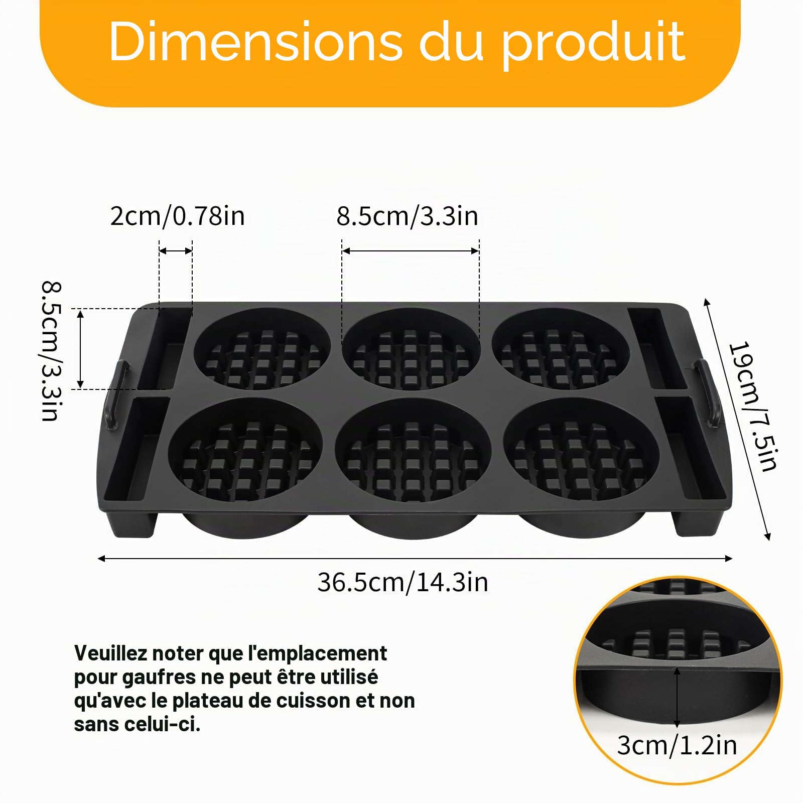 Plaques Gaufres Accessoires Compatible avec Optigrill XL, Insert Gaufrette pour Tefal OptiGrill Elite, Plus, Insert de Plat à Cuisson en Silicone pour Gaufres Belges 4 en 1 2 en 1