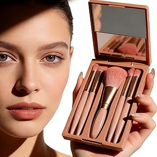 Juego de 5 brochas de maquillaje de viaje, ki...