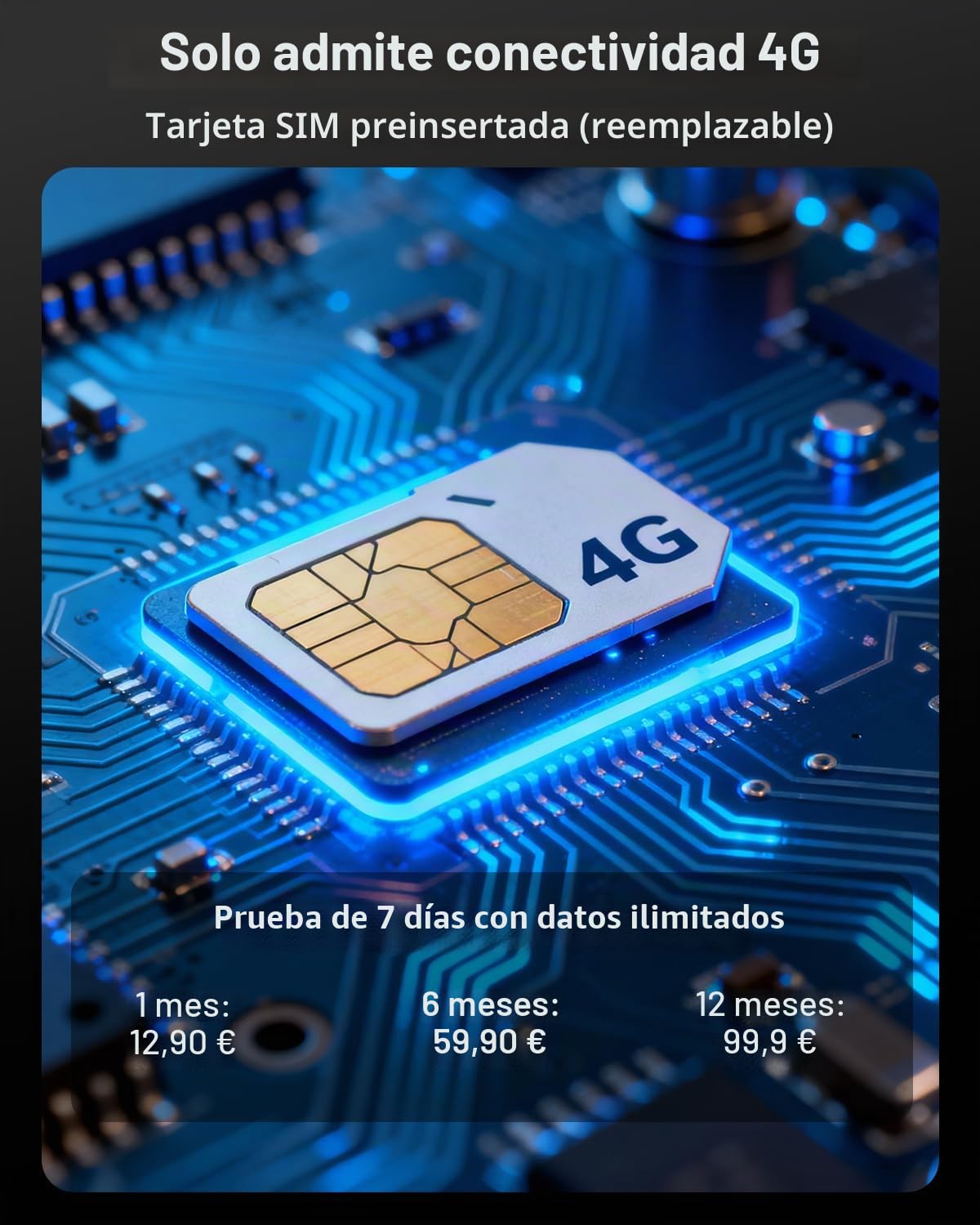 Xega Cámara Vigilancia 4G LTE Portátil con Tarjeta SIM Interior y Exterior | 10000mAh, detección PIR personas, visión nocturna color, audio bidireccional, TF/Cloud, IP66