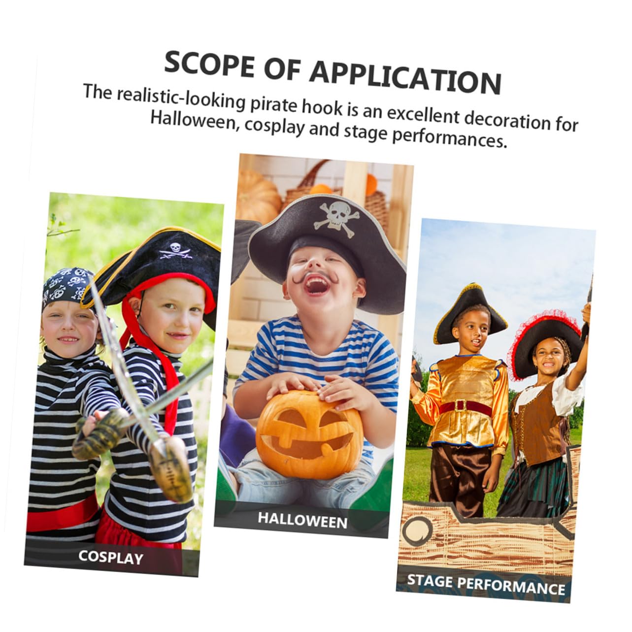 Hemobllo 6 Crochets de Pirate en Plastique Décoratifs pour Fête Cosplay et Déguisement