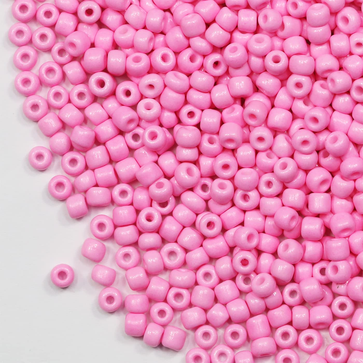 4mm Pink Seed Beads About 1600pcs/110Grams in Bag,6/0 Glass Craft Beads for Making Earrings Waist Jewelry - Image 2