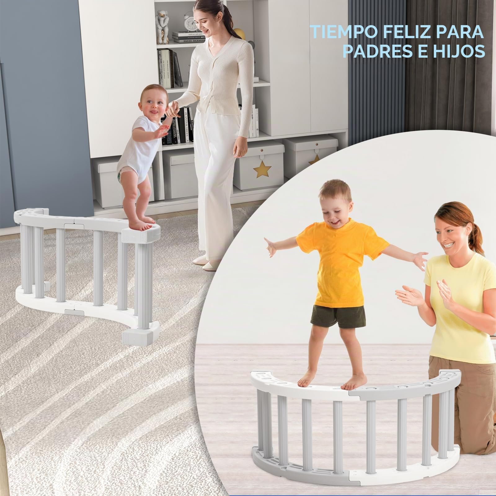 Marco de Escalada para niños, Juguete de Aprendizaje Montessori con tobogán y triángulo de Escalada, gimnasios Interiores de la Selva para niños, Capacidad máxima de Carga 60 kg