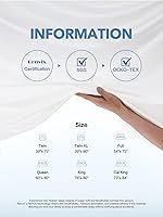 Vista 6 de Protector de colchón impermeable individual, viscosa de bambú de alta calidad, ultra suave, transpirable, sin ruido, funda de colchón ajustable de 8