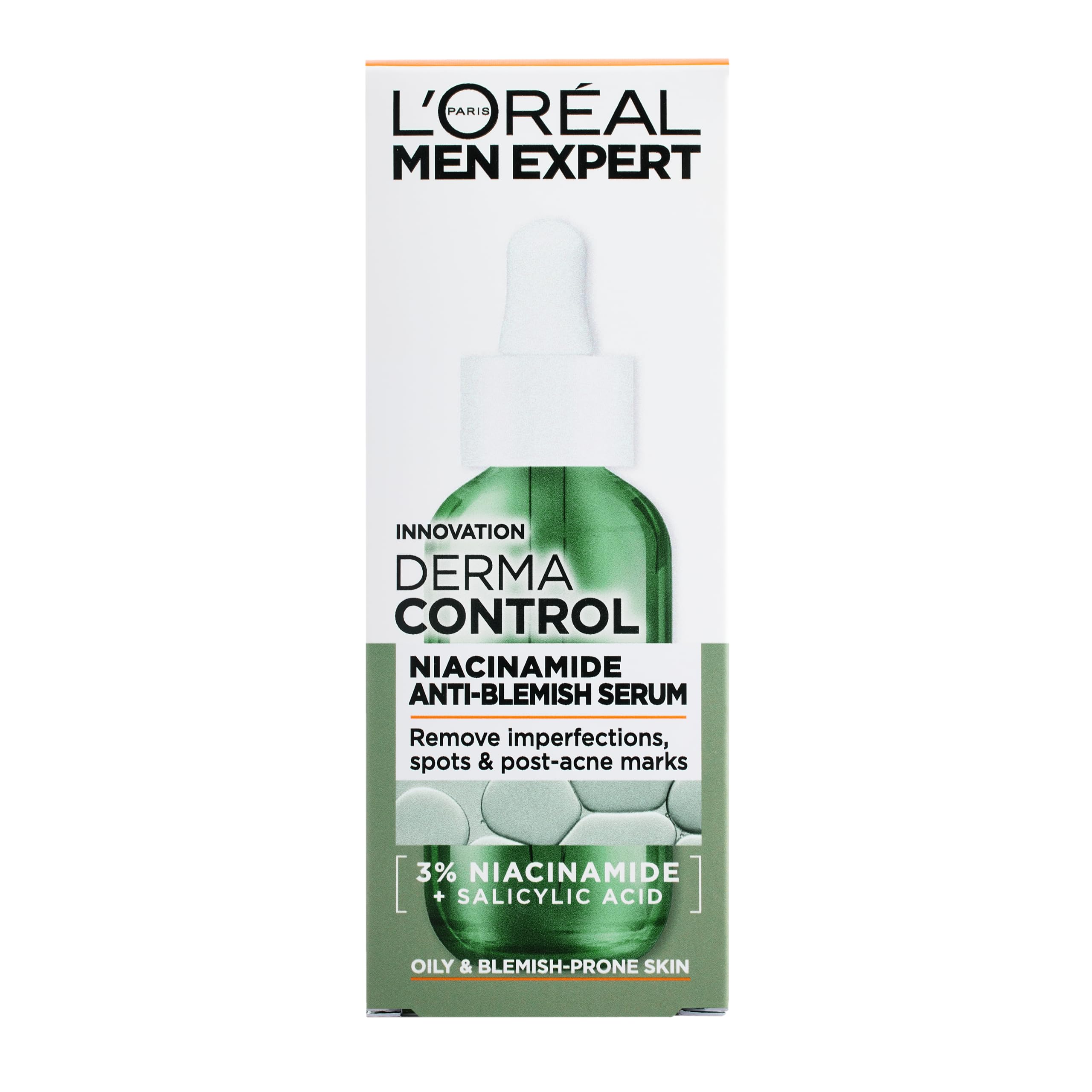 L'Oréal Paris Men Expert Derma Control Serum Przeciw Niedoskonałościom z Niacynamidem, 30 ml