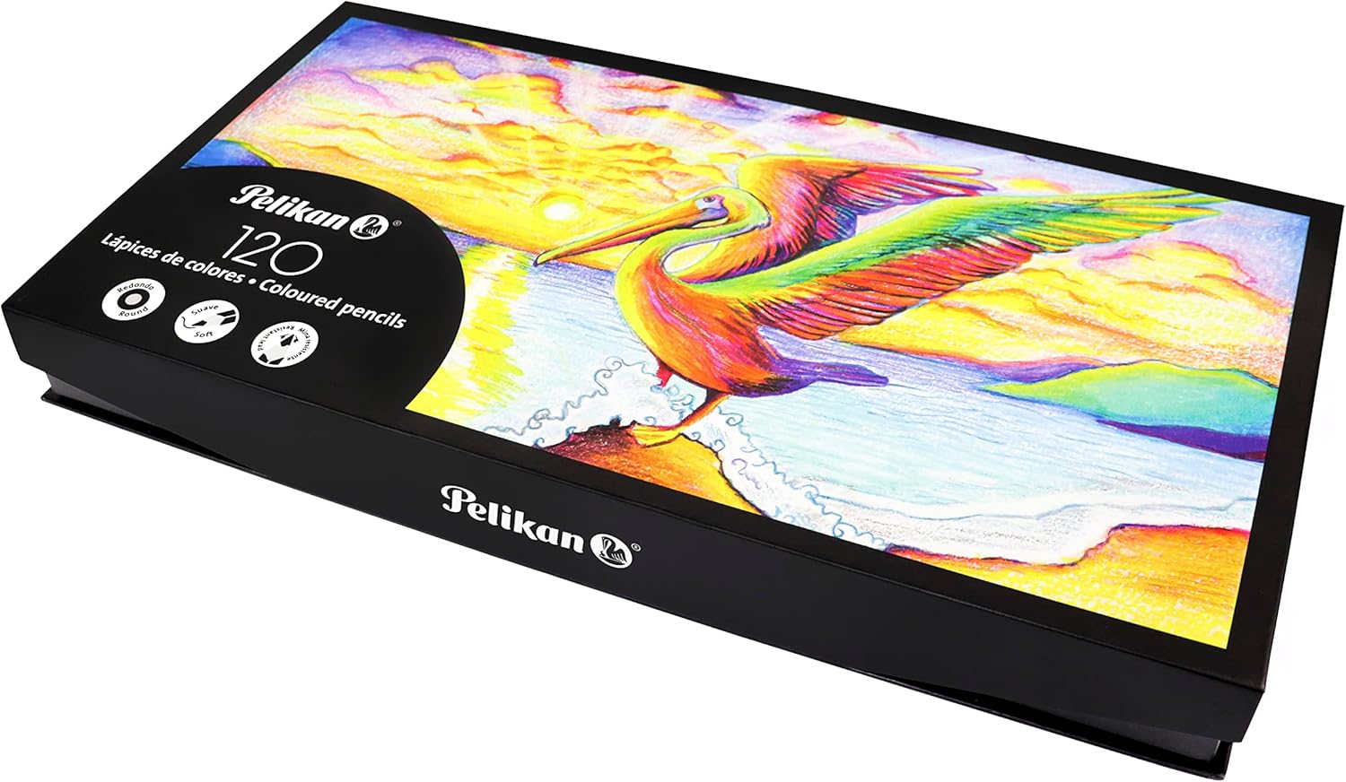 Pelikan 120 Piece Colored Pencil Set - Soft and Resistant Lead 3.3mm Hard Case (AMAZON EXCLUSIVE)