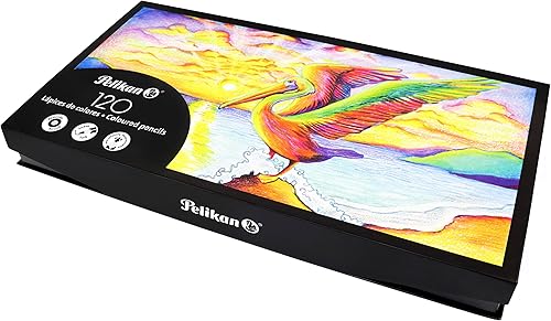 Miniatura 2 de Pelikan Juego de lápices de colores de 120 piezas, funda rígida suave y resistente de 0.130 in (exclusivo de Yaxa)