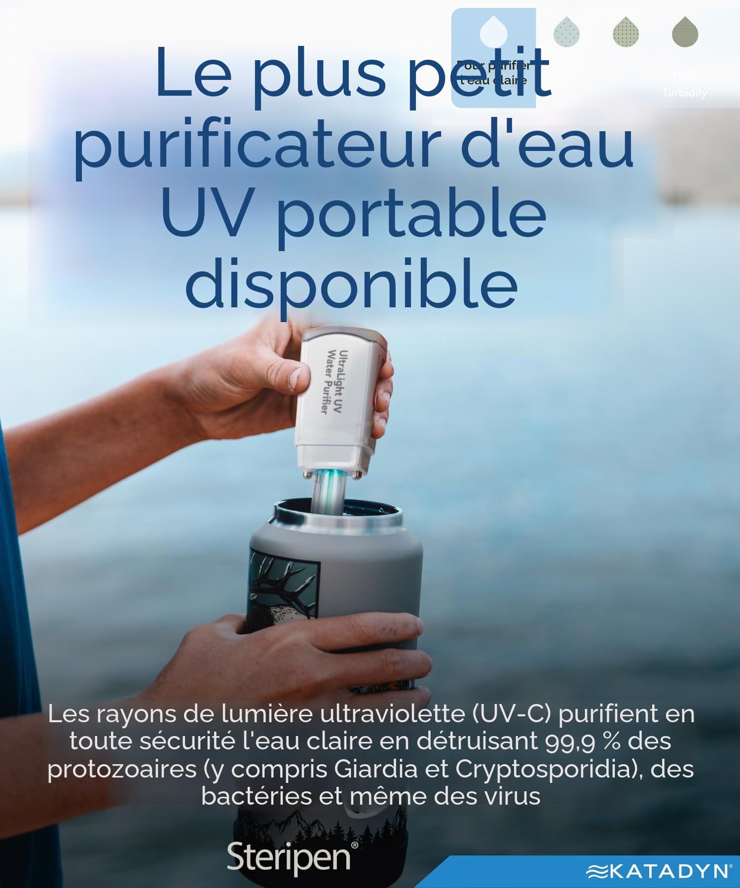 SteriPen UltraLight traveler UV purificateur d'eau, taille unique, Blanc