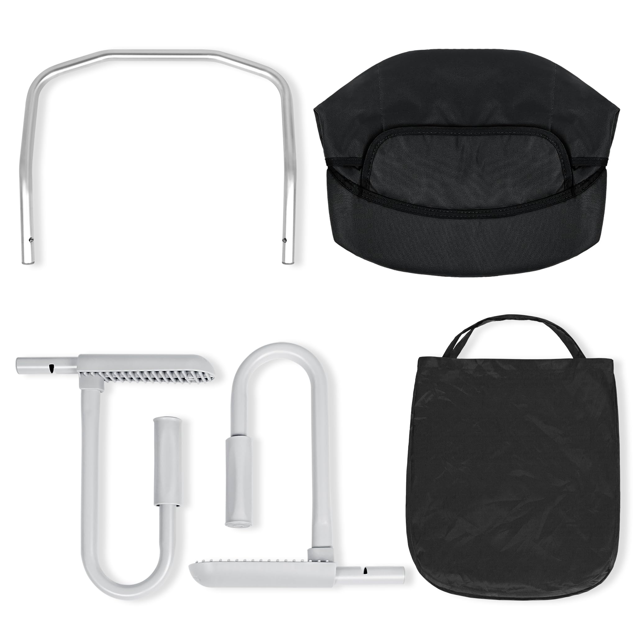 LZQ Siège de table pour bébé de 6 à 36 mois - Pliable - Pour tables de 2 à 8 cm d'épaisseur - Avec pinces antidérapantes et sac d'assise - Noir