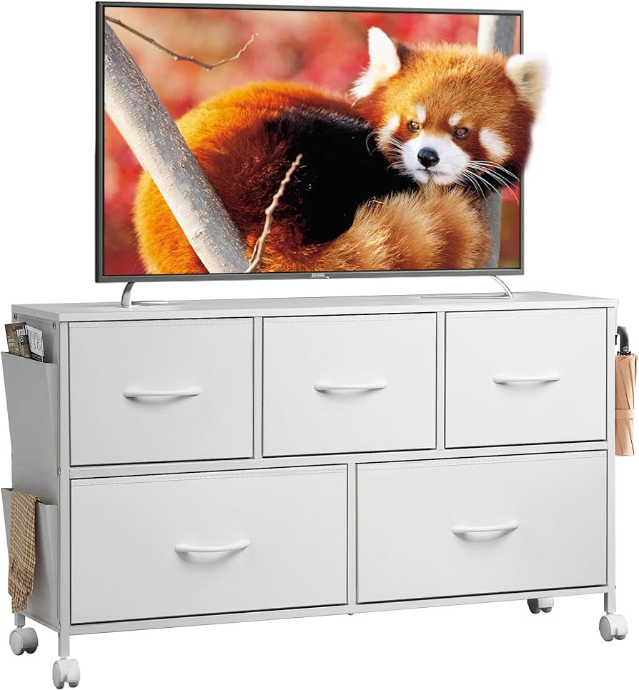 Amazon｜WLIVE チェスト タンス キャスター付き サイドポケット付き 2