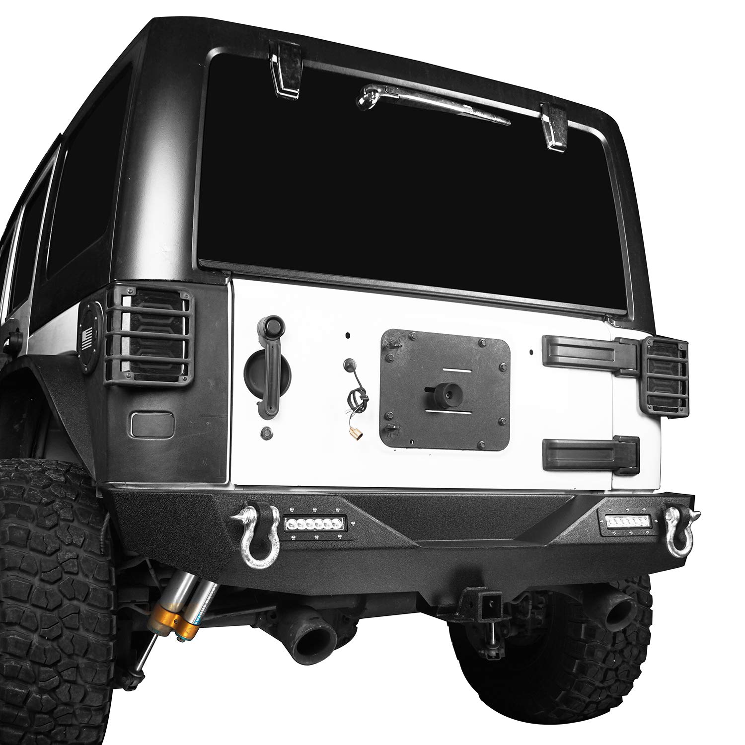 uBox Steel Front and Rear Bumpers Combo for Jeep JK Wrangler 20072018