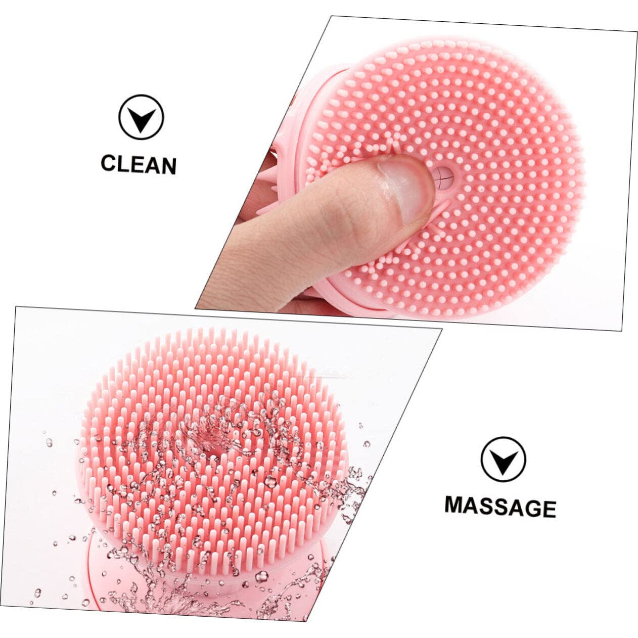Toyvian 2 Pz Spazzola Da Bagno Tre in Spazzola Esfoliante Per Il Corpo Spazzola Da in Silicone Spazzola Per Massaggi Shampoo Bambino Calze Autoreggenti Gel Di Silice Triplicare