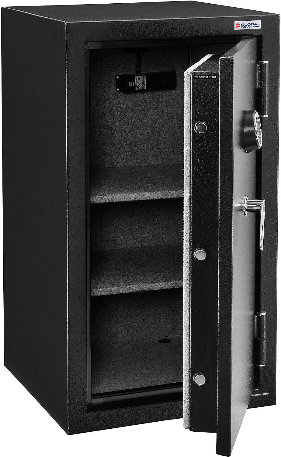 Global Industrial Burglary & Fire Safe Cabinet with Electronic Keypad Lock, 2 Hour Fire Rating, 6.4 Cu. Ft. Capacity, Steel Construction, 22"W x 22"D x 40"H