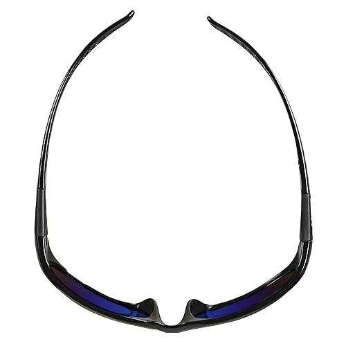 Miniatura 4 de KleenGuard V40 Hellraiser - Gafas de seguridad (20543), lente de espejo azul con marco negro, 12 pares/estuche