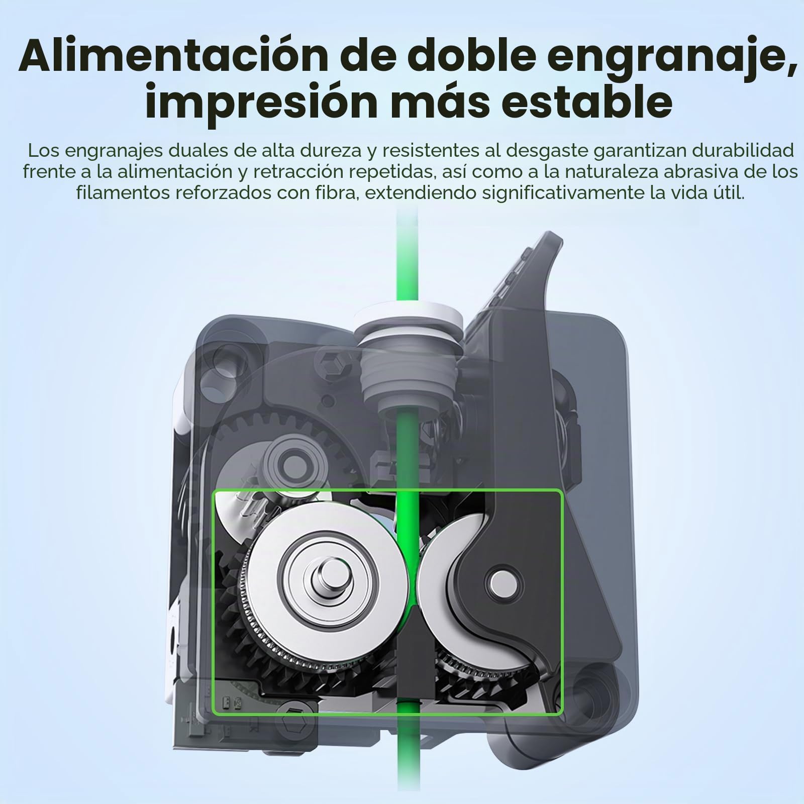 Creality Kit de extrusión K2 Plus, kit oficial de extrusión directa, transmisión de doble engranaje, relación 6.25:1, fuerza 80N, sensor de rotura de filamento integrado para impresora 3D Creality K2