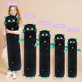 Mewaii Long Cat Plush, 5 Sizes, 120% Extra Filling Giant Plushness Kids Body Pillow, Kawaii Cute Big Eyes Stuffed Animal Plushie, Big Long Body Pillow Gift for Girls 36\'
