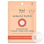 Rael Pimple Patches, Miracle Microcrystal Vitamin C Dark Spot Cover - Hydrocolloid Patch with Glutathione and Niacinamide, Korean Skin Care (9 Count)