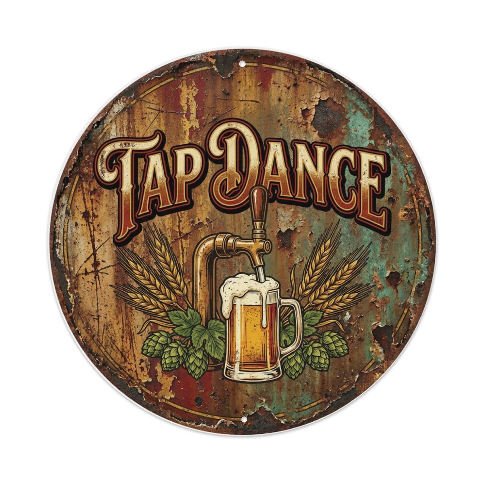 Fyrn Style Metal Tin Sign Vintage Beer Drinkware Tap Dance Retro Bar For Pub