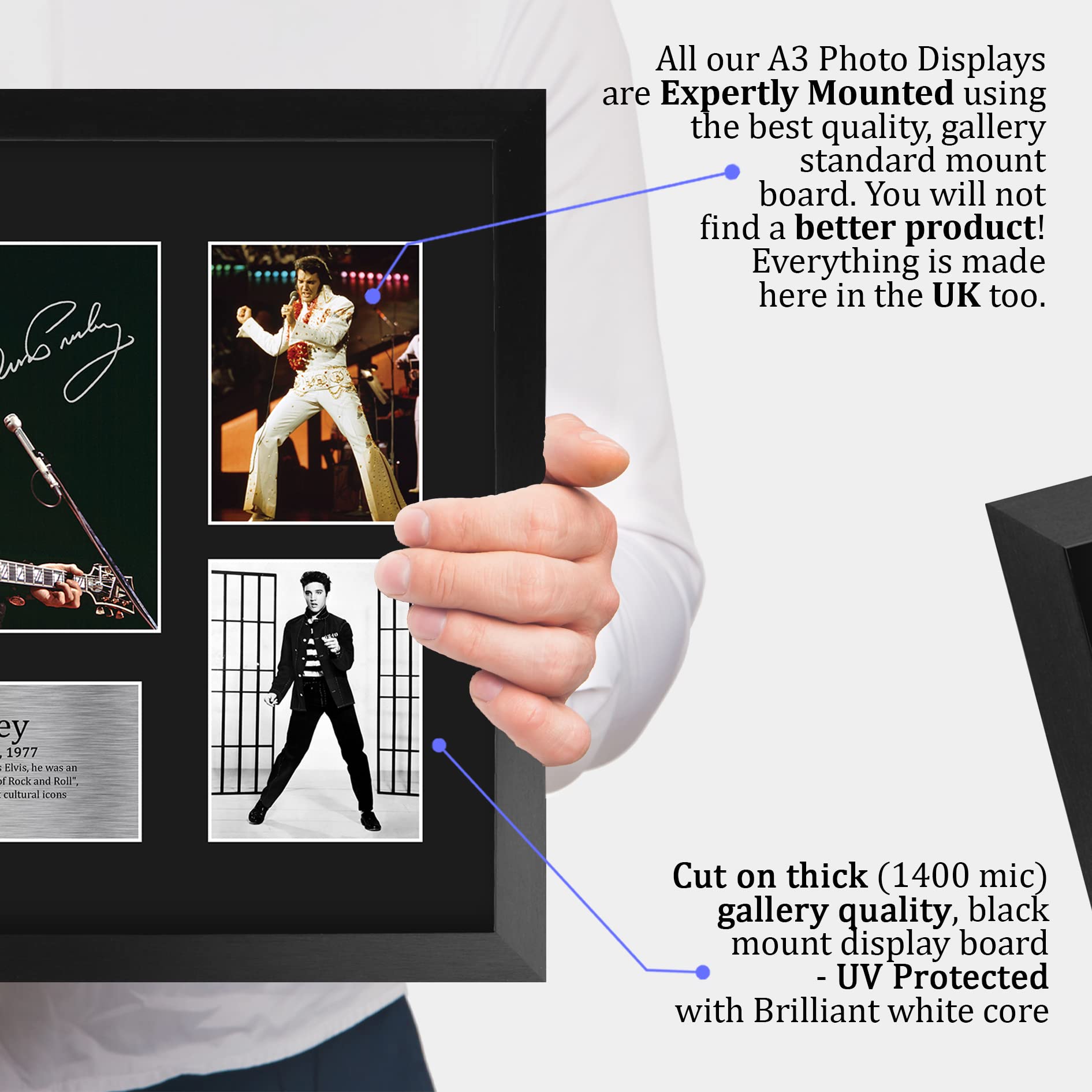 HWC Trading Elvis Presley Gifts USL - Foto de autógrafo firmado para