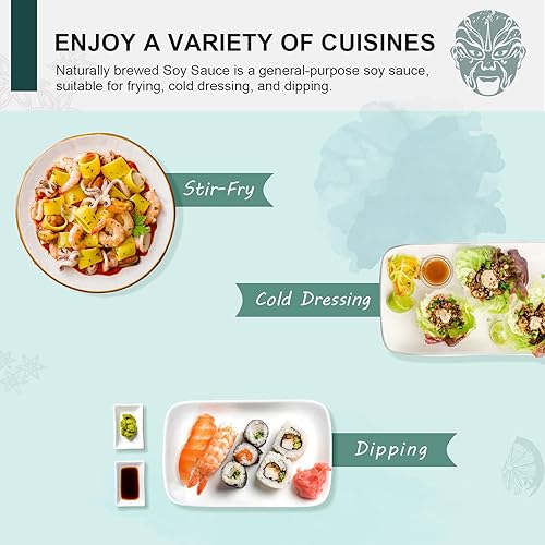 Miniatura 5 de Soeos Salsa de soja elaborada de forma natural, 16.2 oz (16.2 fl oz), paquete de 2, salsa de soja orgánica USDA, salsa de soja oscura de calidad