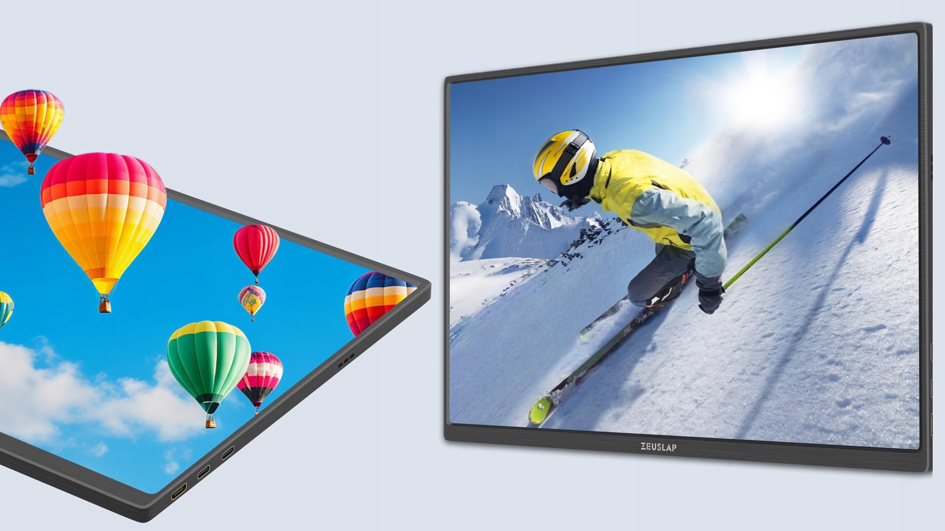 ZEUSLAP Z14 Lite Pro Monitor Przenośny Dotykowy 14" 1920x1080 IPS LCD 16:10 HDR USB-C Mini HDMI Dodatkowy Ekran do Laptopa Smartfona Konsoli Pracy Rozrywki VESA 75x75 Głośniki