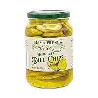 Vista 1 de Mama Fresca Hamburger Dill Chips - Tarro de 16 onzas líquidas (paquete de 6)