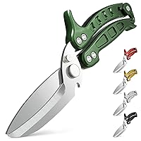 Vista 11 de Tijeras de hierbas con 5 cuchillas y tapa, cortador de hierbas de acero inoxidable para un corte rápido y preciso, diseño compacto y fácil