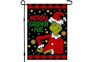 Grinchy Christmas Garden Flag