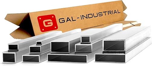 GAL-INDUSTRIAL Aluminium Profile Aluminium Square Tube 40 x 30 x 2 mm Length 200 cm Rectangular Aluminium Tube Square Profile Cut to Size
