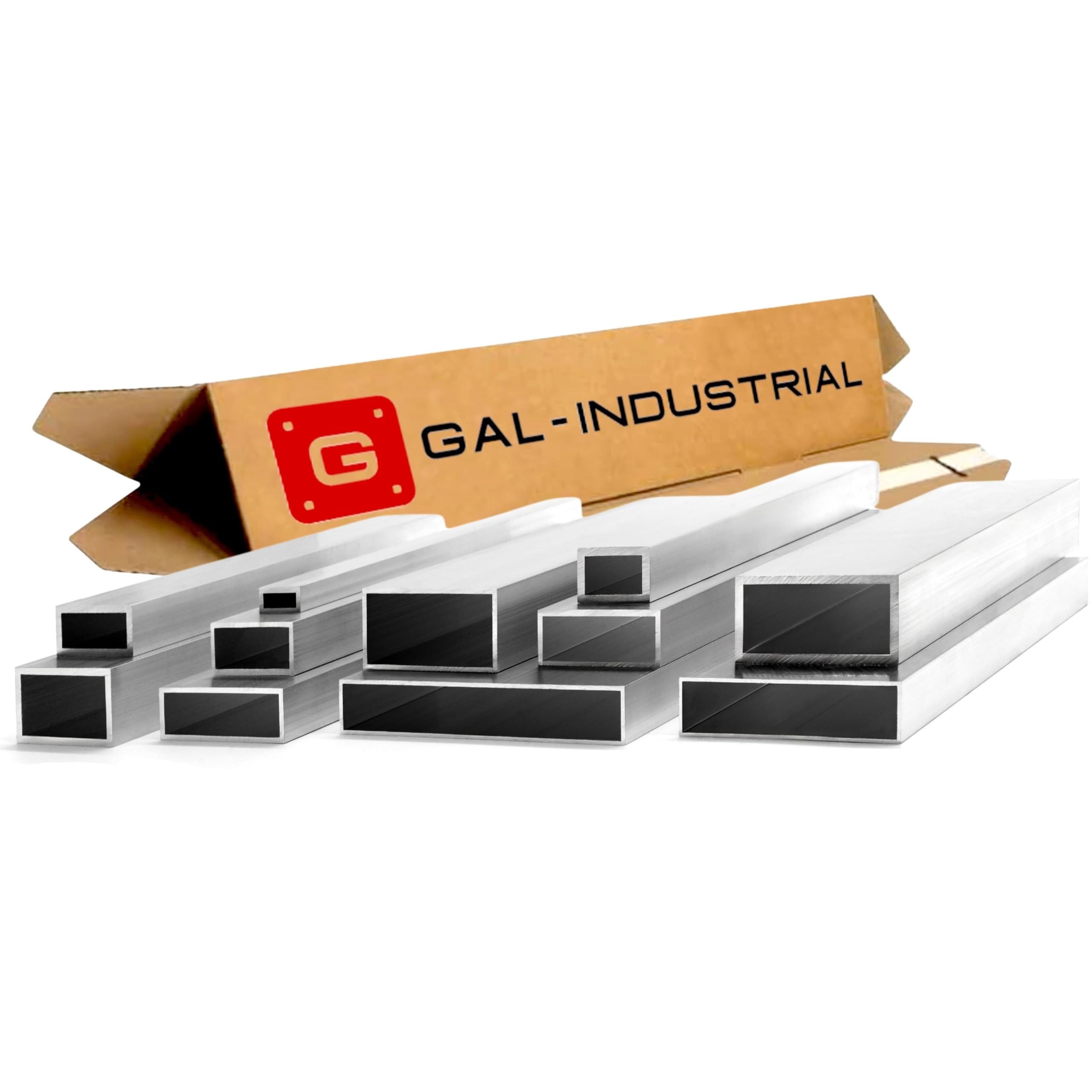 GAL-INDUSTRIAL Profilé Aluminium Tube Carré 60 x 30 x 2 mm Longueur 130 cm | Rectangulaire Carré sur Mesure