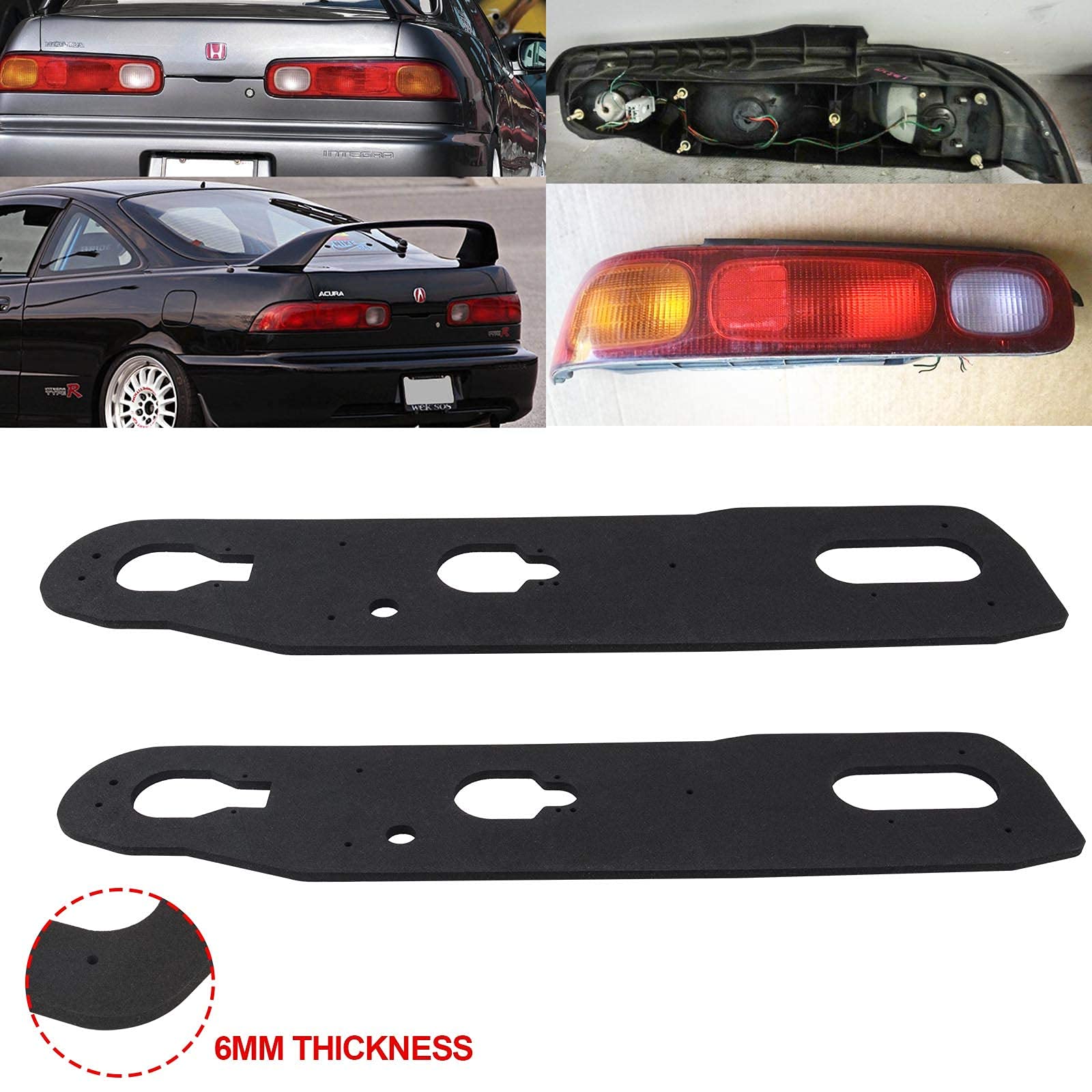 Taillight Gaskets Compatible with Honda 1994-2001 Acura Integra LS GSR Type R 2/3 Door Taillight Gasket Gaskets EPDM 33503-ST7-A01/02 1 Pair