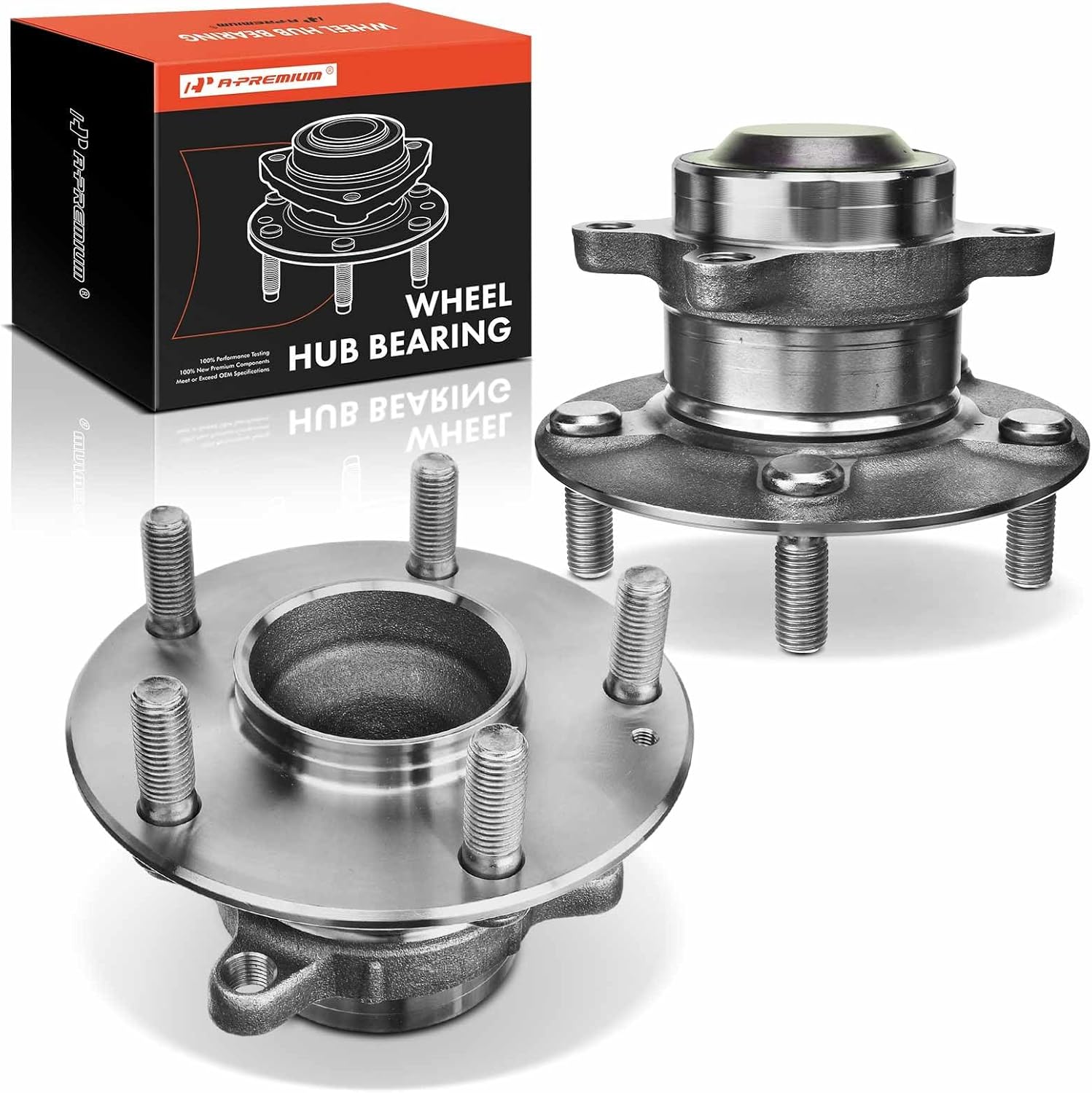 A-Premium 2 x Rear Wheel Bearing and Hub Assembly with 5-Lug Compatible with Honda Civic 2016-2021, Insight 2019-2022