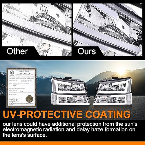 Miniatura 6 de G-PLUS Conjunto de faros LED, compatibles con Chevy Avalanche Silverado 1500 2500 3500 y HD 2003, 2004, 2005, 2006, faros delanteros