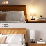 Table Lamp for Bedroom - Small Bedside Lamps for Nightstand, Mini Night Stands Light Lamp, Desk Lamps for Reading, Kids, Living Room, Office