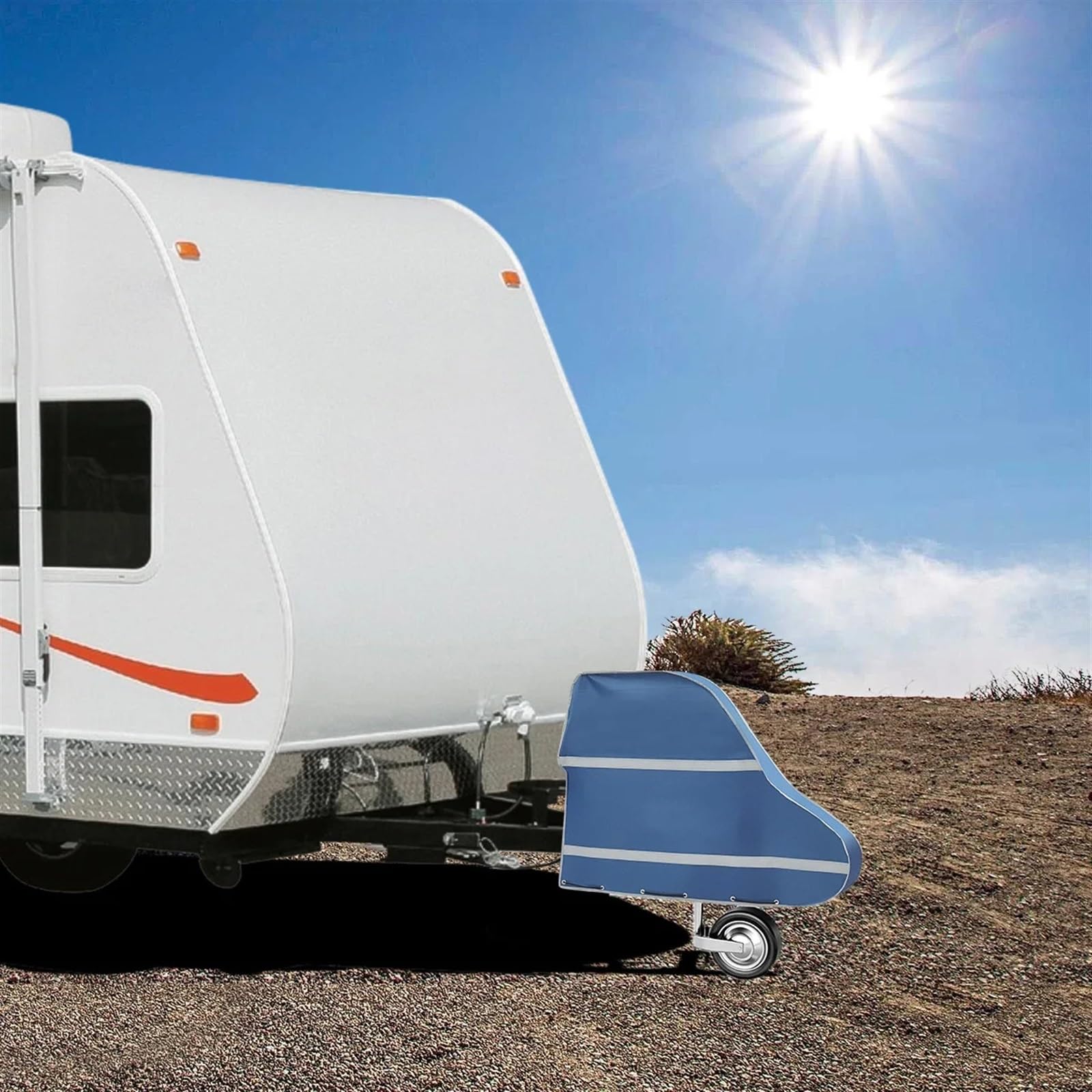 Deichselabdeckung 420D Oxford Stoff Universal Wasserdicht Caravan Trailer Anhängerkupplung Abdeckung Schloss Abdeckungen for Wohnmobil