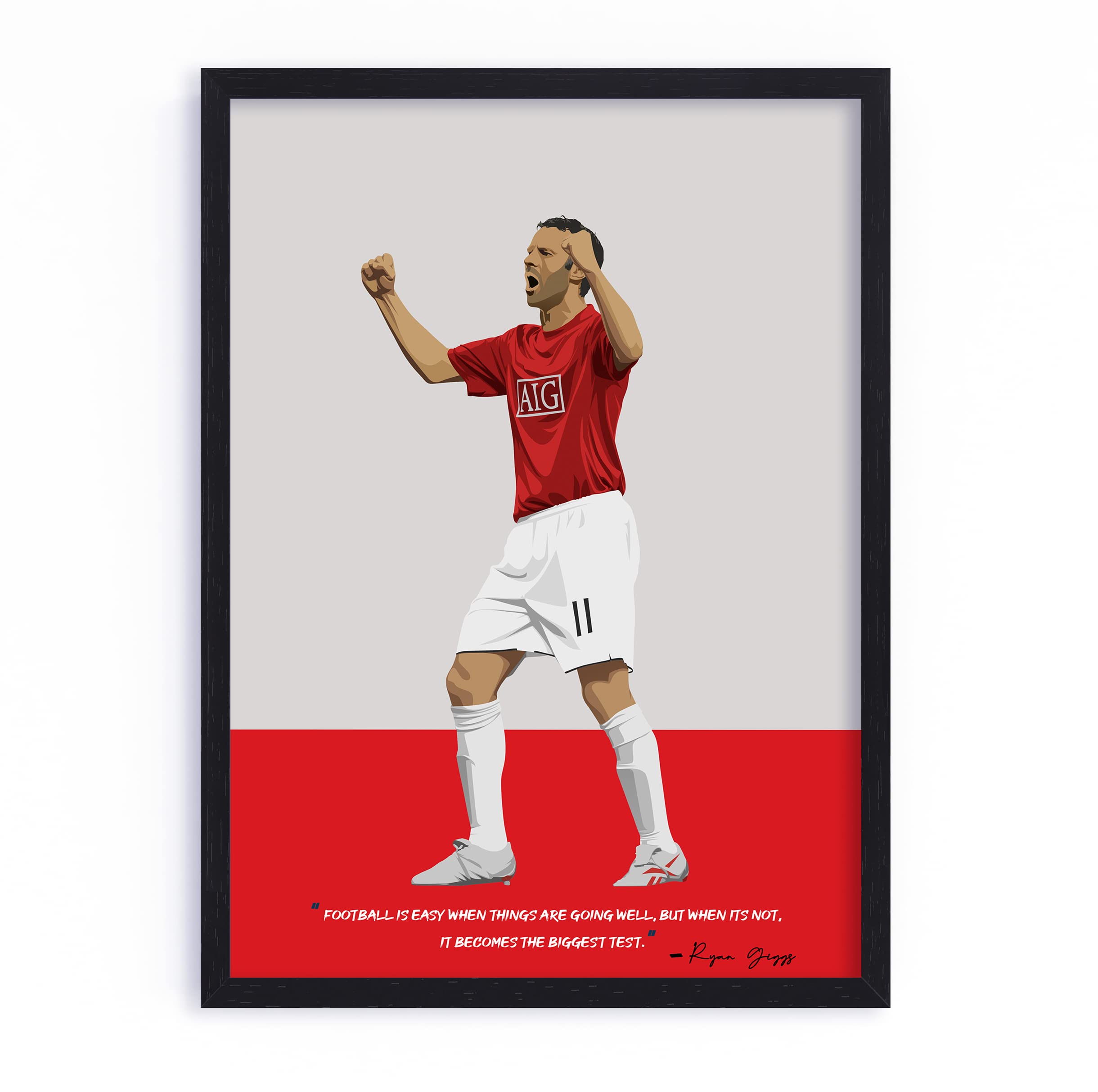 QUOTE - UNQUOTE ART Ryan Giggs Framed Art - Manchester United Legend Original Football Posters - 13x17 inches - Black Frame (B0B2M9WJYC) Amazon Price History, Amazon Price Tracker