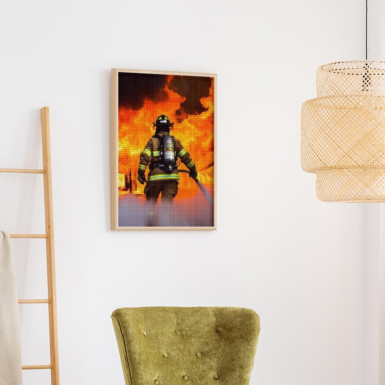 Amazon.com: Firefighter Fireman Flame Diamond Art Kits for Adults