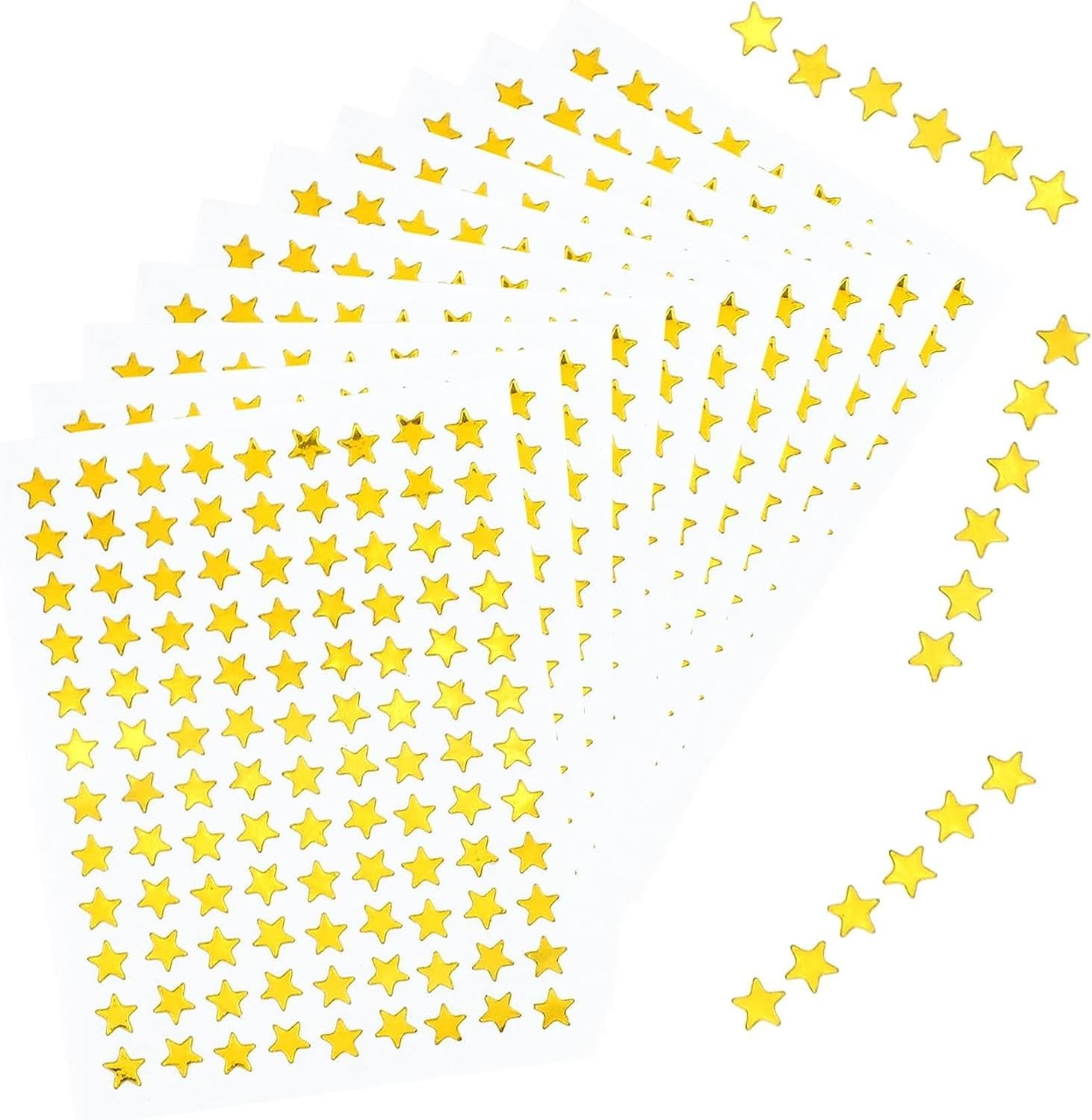 Decorably 2,040 Foiled Kids Star Stickers For Kids Reward - 34 Sheets Small Star Stickers Small, Classroom Activities, Positive Reinforcement, Arts & Crafts, Scrapbooking, Gift