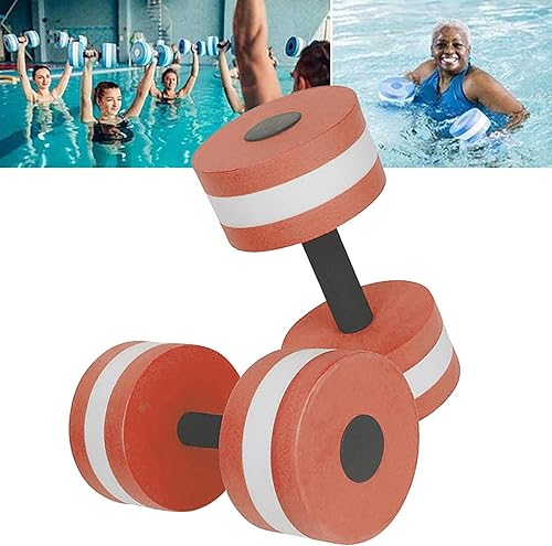 Miniatura 4 de Juego de mancuernas acuáticas, 2 mancuernas de agua, resistencia a la piscina, equipo de fitness acuático, mancuernas de espuma, aeróbicos