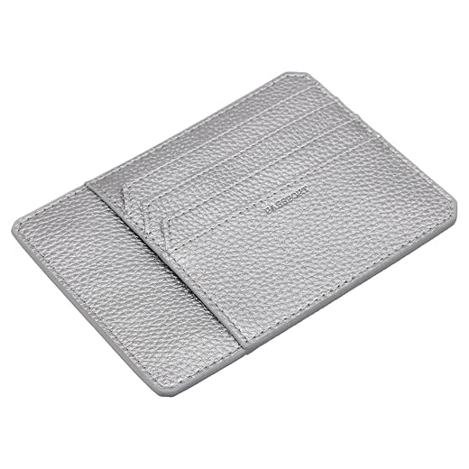 TARGAA Passport Holder, Slim Travel Wallet RFID Blocking Card Case Cover Passport Cover Protector passport sleeve Essentials with Credit Card Slots for Women/Men (Silver)