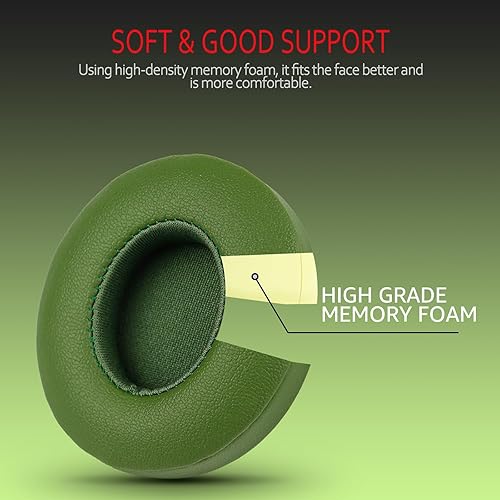 Vista 52 de Krone Kalpasmos Almohadilla de repuesto de gel refrescante para auriculares Beats Solo 2 y 3 inalámbricos/con cable, almohadilla de oído instantánea