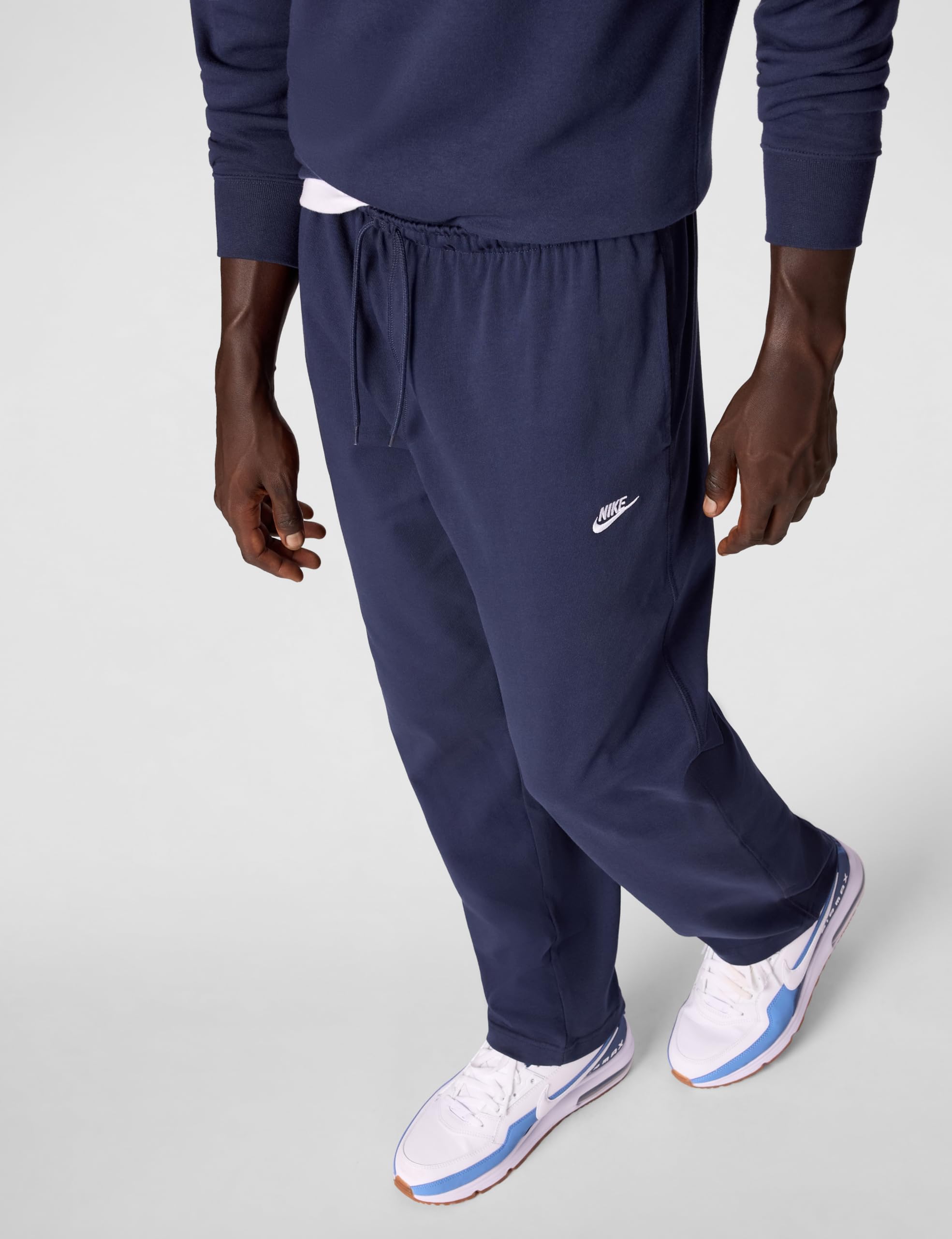 Nike - Pantaloni in Maglia con Orlo Aperto Nike Sportswear Club da Uomo, Pants Uomo