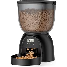 Automatic Cat Feeder, 5L/21 Cup Timed Cat Dry Food Dispenser, Automatic Pet Feeder Dual Power Supply, 6 Programmable 1-20 Split Cat Feeder, Automatic Dog Feeder, Pet Food Dispenser for Cats, Puppy
