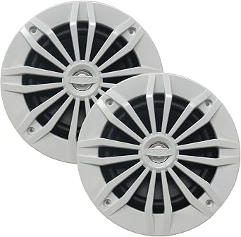 EnrockMarine EM270W 6.5-Inch 2-Way 180-Watt Marine Loudspeakers Pair, White