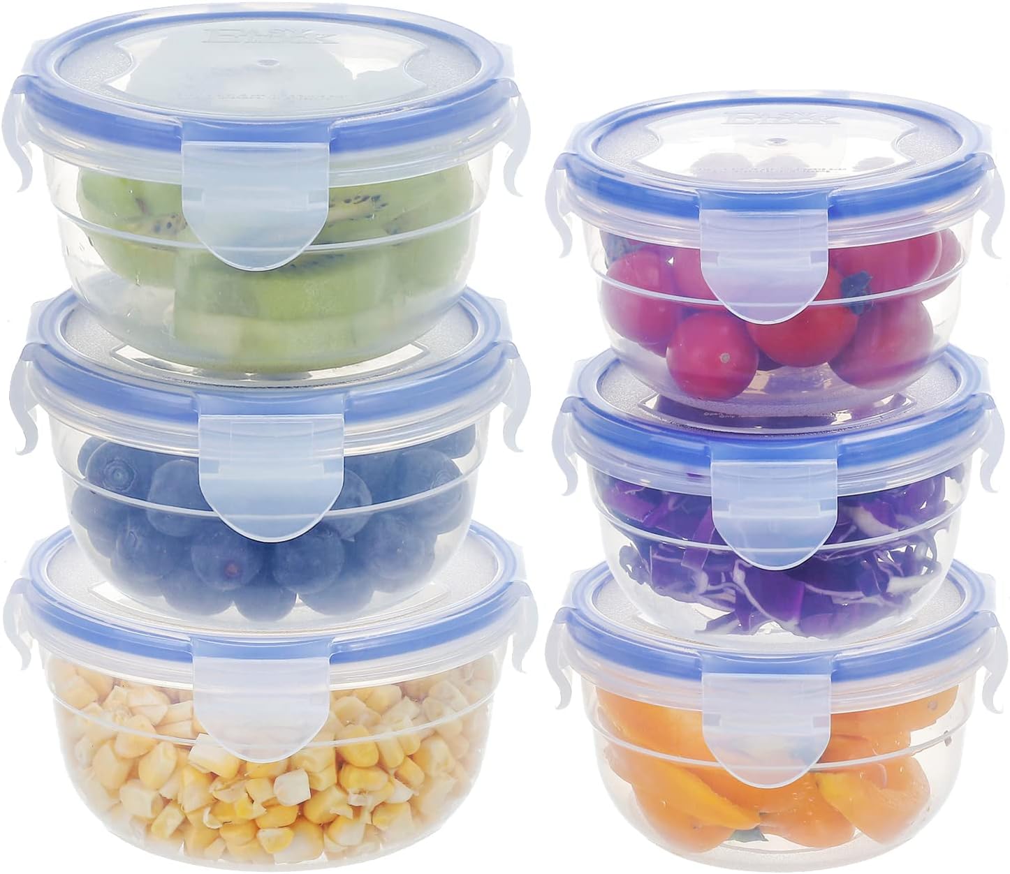 KIGI Plastic Mixing Bowls Set with Lid Leakproof Food Storage Container